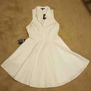 NWT white collar sleeveless dress sz 8